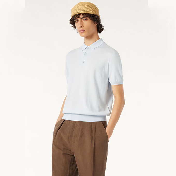 loro piana icewish wool polo shirt